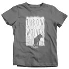 Kids Wolf Shirt Throw Me To Wolves T Shirt Lead The Pack Inspirational Tee Wild 