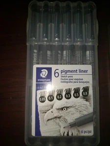 STAEDTLER Pigmenteinsatz schwarz SKIZZENSTIFTE 6er Pack #308 SB6PA6 - Bild 1 von 2