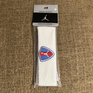 Vintage 2.5W Nike Michael Jordan Jumpman Sweat Headband Blue, Red & White - NEW - Picture 1 of 4
