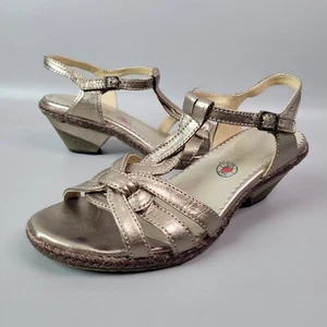 Bussola Sandals Mettalic Gold Rose leather 7.5 / 38 M - Picture 1 of 9