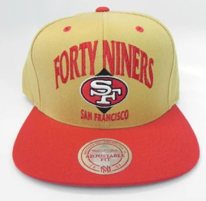 SAN FRANCISCO 49ERS NFL MITCHELL & NESS ARCH 2-TONE SNAPBACK CAP HAT NEW! - Picture 1 of 7