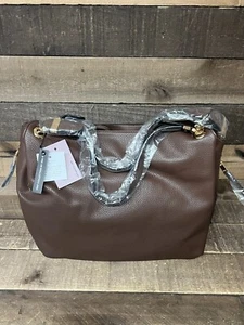 ⚡️ MKF Collection by Mia K Fabienne Hobo Bag Purse w/ Wallet Coffee Brown NEW ⚡️ - Picture 1 of 3