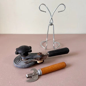 Tarro de conservas vintage de la era soviética tarro de utensilios de cocina sellador abrazadera de utensilios de cocina retro - Imagen 1 de 8