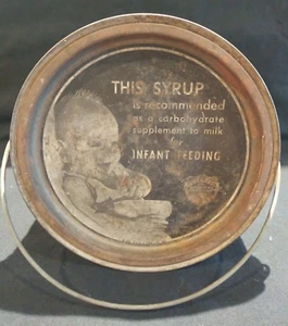 Genuine Antique 1935 Infant Feeding Syrup Can 5'' x 5 1/2'' - Picture 1 of 4