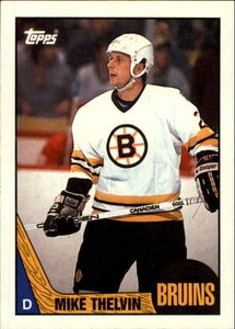 1987-88 Topps Boston Bruins Hockey Card #24 Michael Thelven DP UER