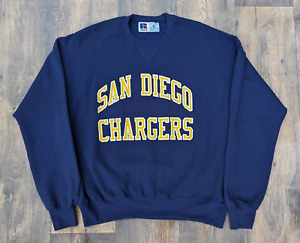 VTG 1990s Mens Russell Athletic NFL San Diego Chargers Crewneck Sweatshirt XL