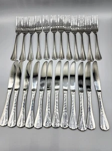 24 Continental Stainless by World Tableware Dinner Knives & Forks - Picture 1 of 5