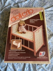 1972 Hallmark Betsey Clark Precious Moments Wooden Drop Side Baby Doll CRIB NOS - Picture 1 of 6