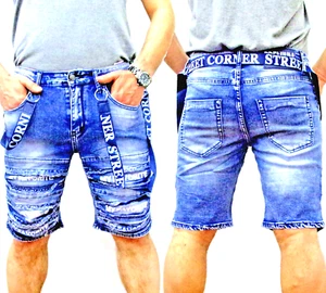 Herren Jeans Capri Bermuda Shorts, Männer Kurze cargo jeanshose Gr. W28 - W38 - Bild 1 von 12