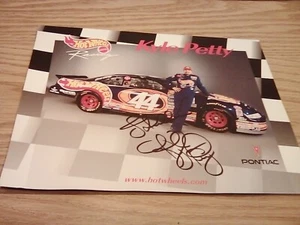 KYLE PETTY 1999 HOT WHEELS 81/2 X11IN. AUTOGRAPHED PICTURE - Picture 1 of 3