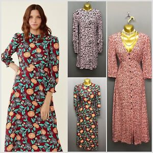 NEW Ex Finery John Lewis Women's Dress 3 Colours Styles Retro Floral Holiday
