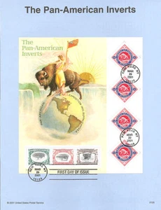 #0125 1-3c Pan-American Inverts MS7 #3505 pagina ricordo - Foto 1 di 1