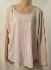 Free People Off White Scoop Neck Top Size Small - Picture 1 of 4
