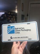 1990s Ball Glass Mason Jars Booster License Plate Souvenir Rare Canning Sign