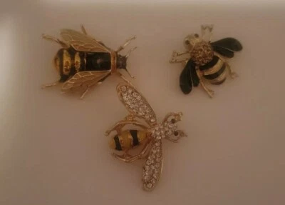 Broche de abeja prendedor solapa lote insecto abejorro abeja conjunto de joyas CA EE. UU. E5 Foto 1 de 4