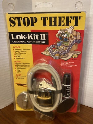Stop Theft Lock Lok Kit II Universal Anti Theft Kit Office Home Shop Electronics - Image 1 of 3