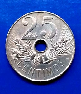 MONEDAS DE ESPAÑA 1927 ALFONSO XIII 25 CENTIMOS EBC - Imagen 1 de 2