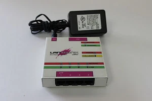 LANTRONIX LMR4T MINI REPEATER 10BASE-T WITH AC ADAPTER WITH WARRANTY - Picture 1 of 5