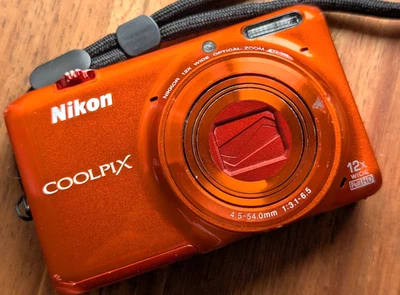 Nikon COOLPIX S6500 16.0MP Orenge Digital Camera 16MP 12X Zoom English Japan - Image 1 of 4