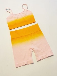 Art Class Girls Ribbed Activewear Size Small (6/7) Light Pink & Orange Ombré - Picture 1 of 3