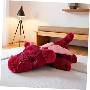 2.2 Pounds Dragon Stuffed Animal Soft Giant Red Stuffed Medium Red Dragon - Picture 1 of 7