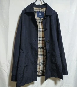 Burberry London Trench Coat Black Polyester With Nova Check Size 40 For Women JP - Picture 1 of 9