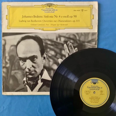 Brahms No. 4 / Beethoven ~ Name Day ~ Markevitch (DGG LPM 18 567) Tulip Vinyl - Image 1 of 4