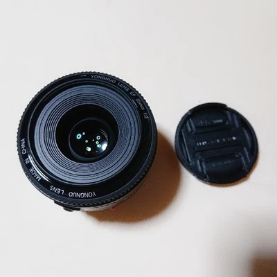 ¡Compatible con cámaras Canon SLR! ¡Lente prime brillante! 35mm F2 con tapas delanteras, traseras Foto 1 de 4