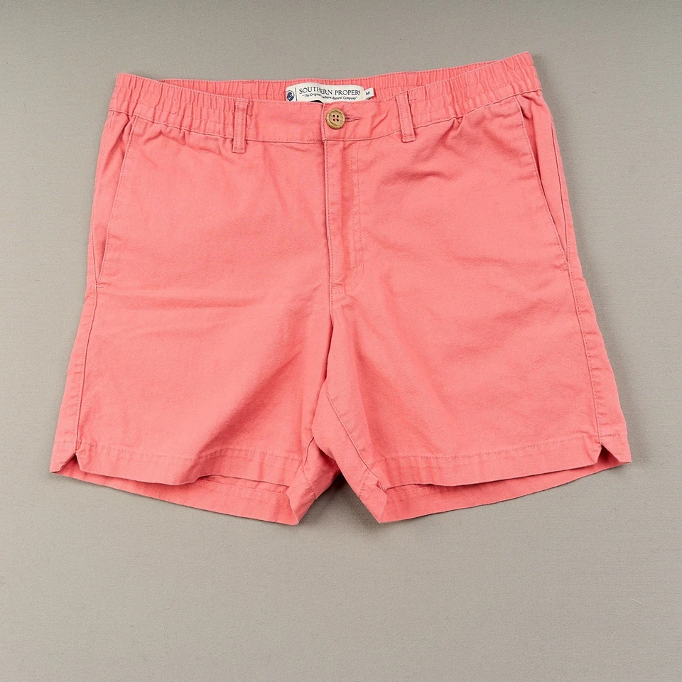 Pantalones Cortos Southern Proper PC Para Hombre M Punch Rosa Algodón Preppy Cámper 6" Entrepierna Foto 1 de 4