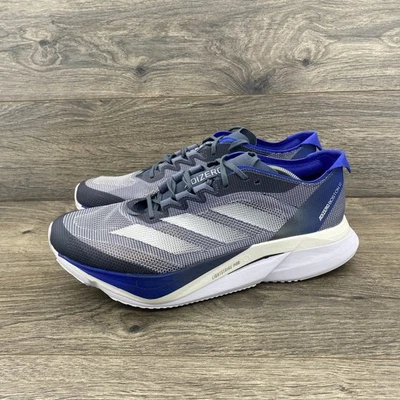 Adidas Adizero Boston 12 Hombres Zapatos para Correr Azul Plata Blanco Talla 10 D EE. UU. Foto 1 de 4