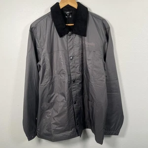 100 Thieves x Jujutsu Kaisen Jacket Mens 2XL Gray Coach Snap Button Anime Gojo - Picture 1 of 21