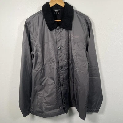 100 Thieves x Jujutsu Kaisen Jacket Mens 2XL Gray Coach Snap Button Anime Gojo - Image 1 of 4