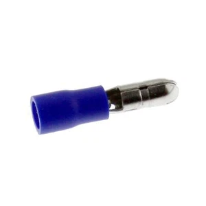 25x Rundstecker teilisoliert 1,5-2,5mm² Blau Steckverbinder Messing verzinnt - Picture 1 of 4