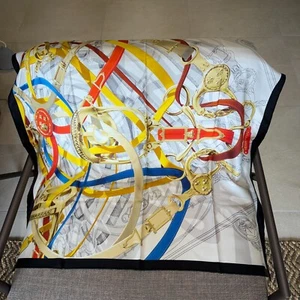Bufanda Hermes Cavalcadour voltigeur de Henri D'Origny Auténtica 90cm x 90cm - Imagen 1 de 20