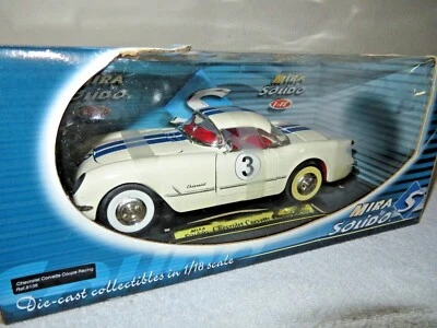 1953 CORVETTE COUPE RACING MACHINE 1:18 MIRA SOLIDO OPENING HOOD DOORS & TRUNK - Image 1 of 4