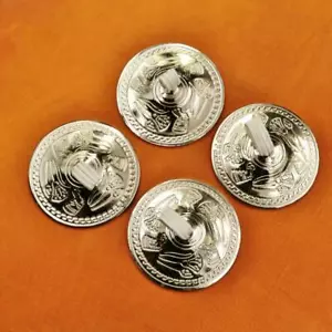 Luxus Bauchtanz Silber ZILLS Set Fingerbecken Messing 4-teilig..NEU..TOP Qualität - Bild 1 von 3