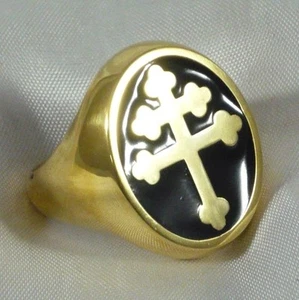 ANELLO CROCE LORENA ARGENTO 925 DORATO  LORRAINE CROSS RING S. SILVER MAGNUM PI - Picture 1 of 8