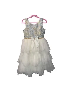 Kids Girls Dresses Princess Birthday Clothes Children Formal Party Dress SIZE 7 - Picture 1 of 9