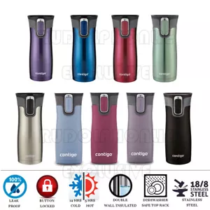 2X Contigo Autoseal Travel Mug Thermos Coffee insulated Water Bottle Insulated - Picture 1 of 46