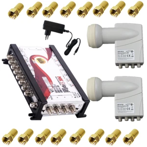MK Digital 9/8 Multischalter, Multiswitch SAT Verteiler 9 auf 8 + Quattro LNB - Bild 1 von 10