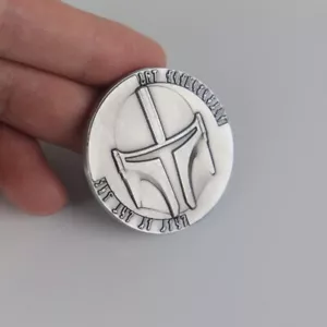 Star Wars The Mandalorian Monete Bounty Hunter Boba Fett Monete Collezione Oggetti di scena - Foto 1 di 11