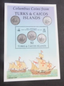Turks & Caicos 1992 500th Ann Columbus ship coins MS1176a MNH UM Unmounted mint - Imagen 1 de 1