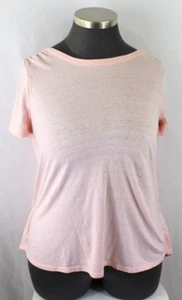Camiseta de manga corta Lane Bryant talla grande 2X 18/20 rosa envolvente trasera abierta - Imagen 1 de 9