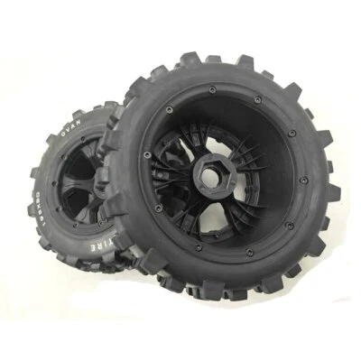 Knobby Front Wheel Set for 1/5 Hpi RV KM Baja 5T 5sc Losi Dbxl Truck Parts - Image 1 of 4