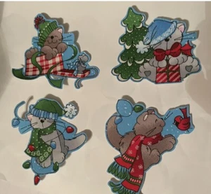 8er Set Weihnachtskätzchen - Stoffapplikationen zum Aufbügeln - Urlaubskatzen - Bild 1 von 1