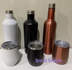 Personalised Stainless Steel tumbler gift set - Picture 1 of 1