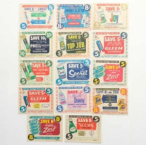 Lote De Colección De 14 Cupones Proctor & Gamble Key Punch Hogar y Productos Personales - Imagen 1 de 5