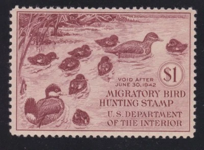 US RW8 $1 Duck Hunting Mint VF-XF OG LH SCV $225 - Image 1 of 2