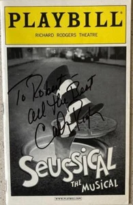Cathy Rigby (Only) Signed / inscribed Seussical Playbill Aaron Carter Broadway - Picture 1 of 1