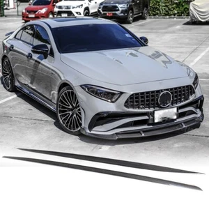 Faldas laterales de extensión de labios de carbono real aptas para Benz CLS400 CLS550 CLS63 CLS53 - Imagen 1 de 14